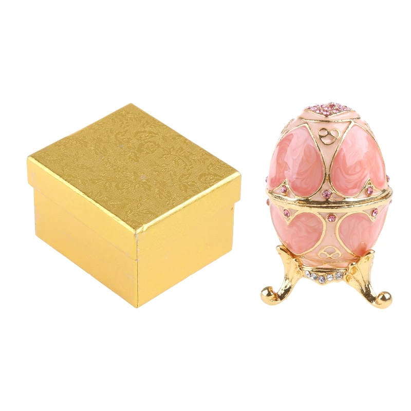 Trinket Boxes Collectible Painted Alloy Jewelry Storage Container