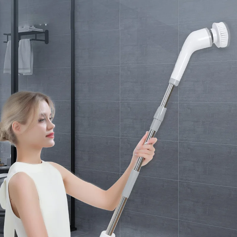 7-in-1 wireless Lange griff Skalierbare Elektrische Reinigung Pinsel reinigung werkzeuge Bad wc boden reinigung Boden Mops