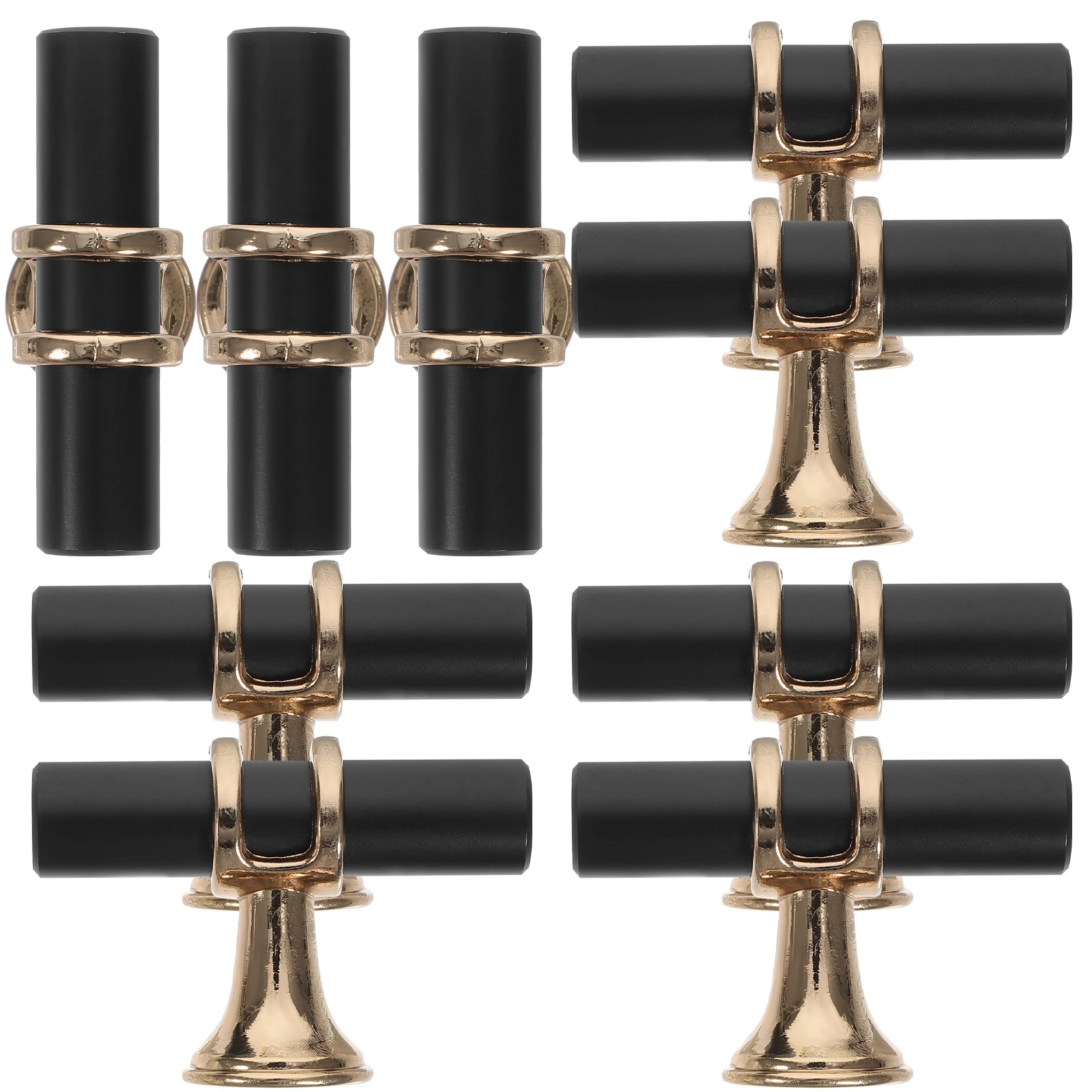 

10pcs Zinc Alloy Cabinet H les Black Drawer Pulls Kitchen Door Knobs Durable niture Hardware Bathrooms Wardrobes Dressers