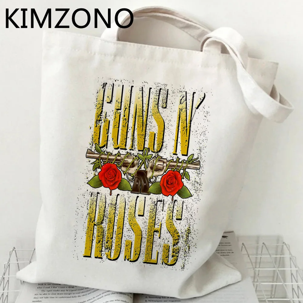 Guns n Roses shopping bag tote shopper eco bolsas de tela bolsa recycle bag bag bolsa compra sac cabas reusable sacolas