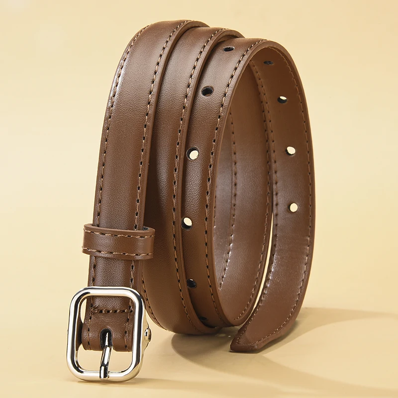 

Luxury Simple Square Pin Buckle Women's PU Belt Fashion Versatile Skirt Sweater Accessories To Send Birthday Gifts To Friends