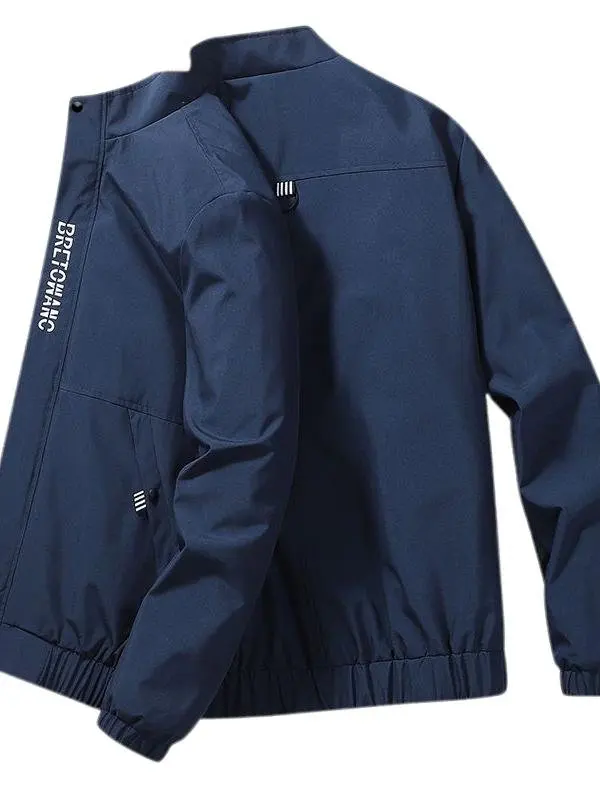 

Весеннее повседневное мужское универсальное модное пальто с капюшоном и дышащей полиэстеровой тканью для бизнеса