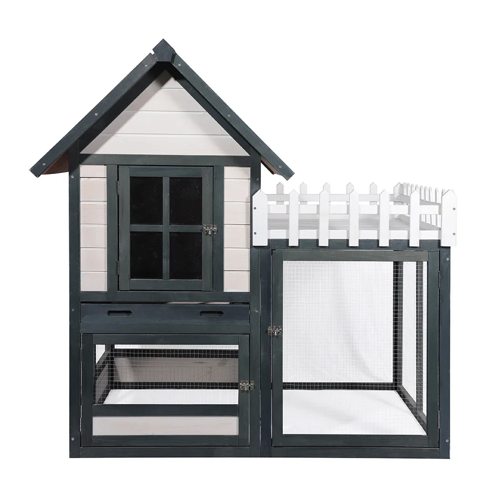 

Rabbit cage nest rabbit house rabbit villa outdoor indoor solid wood rain protection sun protection corrosion with wheels with