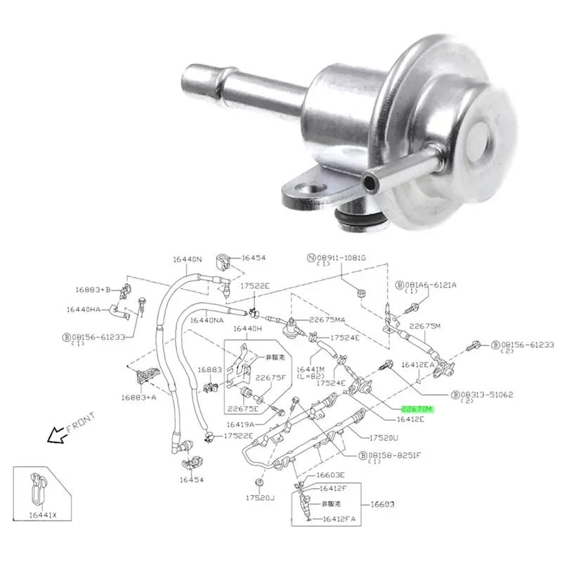 Top-Rated Fuel Pressure Regulator 3 Bar For Nissan Almera AD Sunny Sentra Avenir Infiniti G20 Q45 SR20DE R394 47040286 226701N50