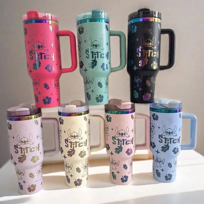 

Горячая стежка мультяшная периферийная изолированная чашка из нержавеющей стали 40 унций 1180 мл соломенная чашка большой емкости портативный прочный праздничный подарок