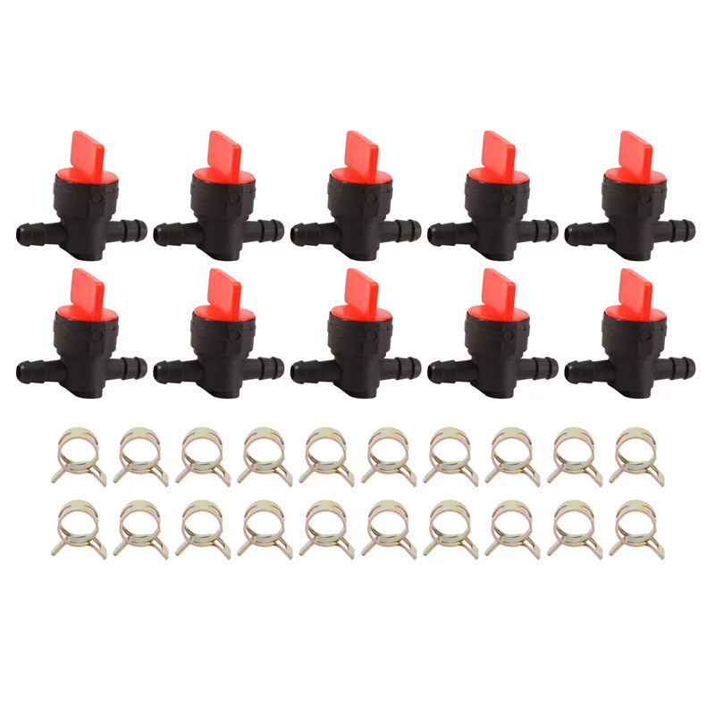 

A45F-10PCS 494768 698183 Fuel Shut Off Valve With Clamp For 1/4 Inch Fuel Line Briggs & Stratton Murray Toro Lawn Tractor