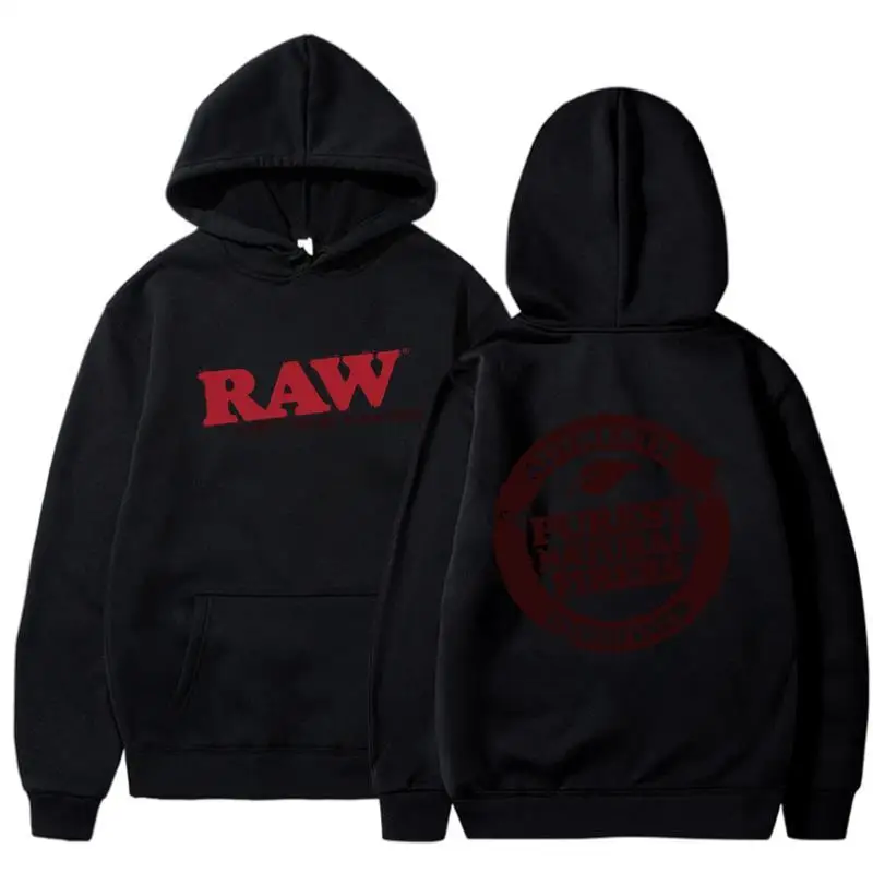 2023 New RAW Fashion Hoodie Men\'s and Women\'s Printed Sweatshirt Original Night Autumn Winter Hip Hop Casual Y2K Clothing