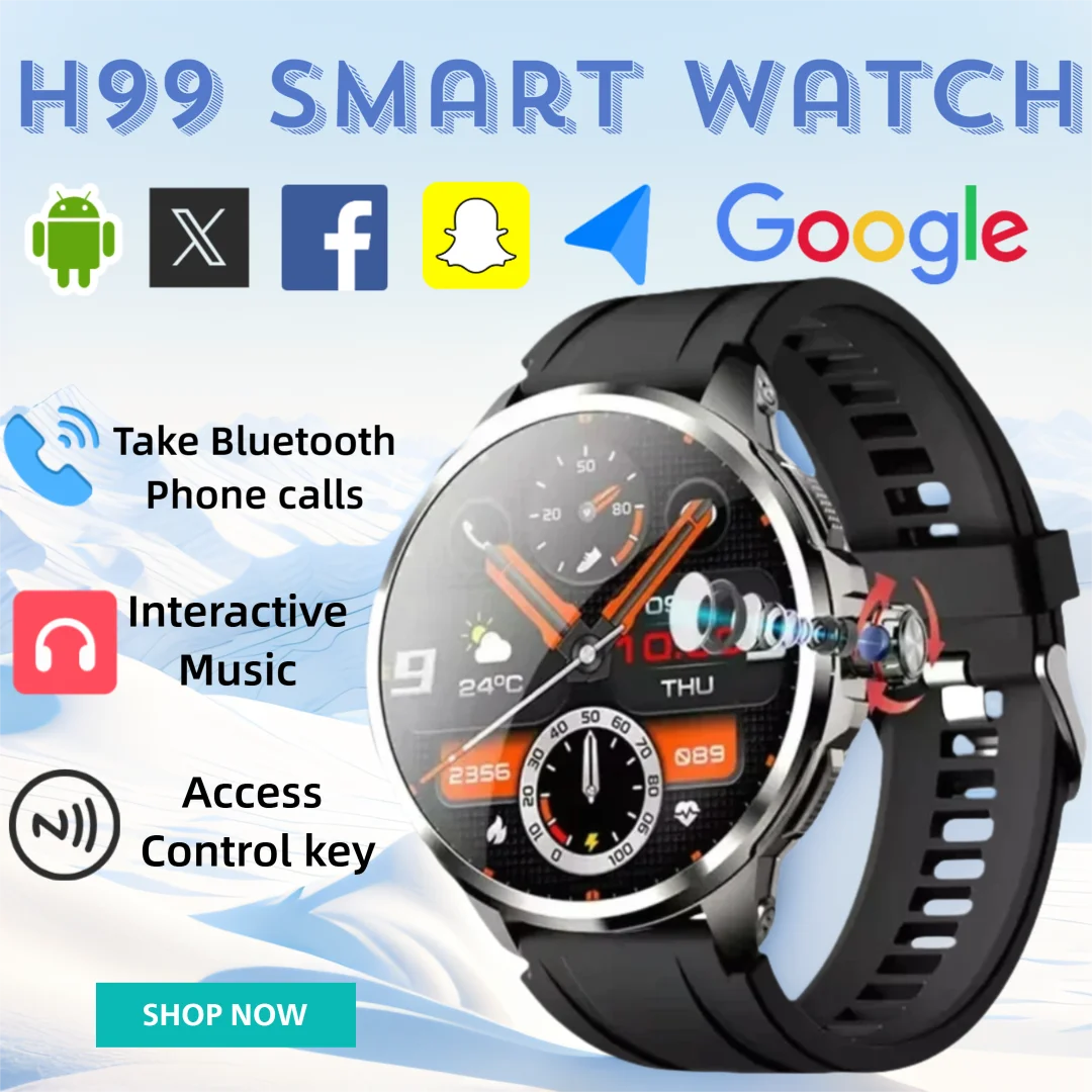 

H99 SmartWatch 1.95 Inch AMOLED Large Screen 190 DegRotating Camera SIM Card Slot GPS Positioning Heart Rate Sleep Monitoring
