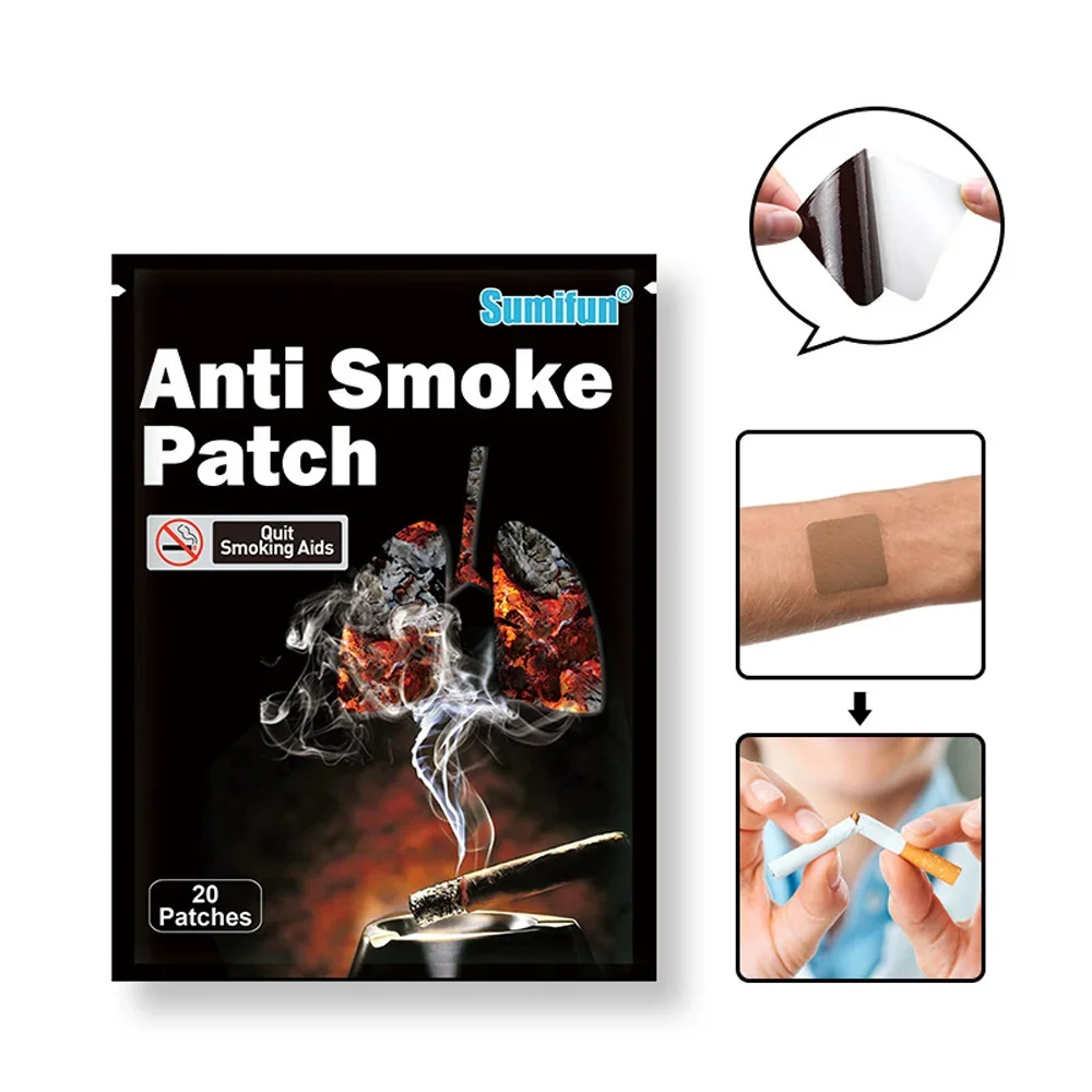 20Pcs Anti Smoking Patch 21mg Content Patch Plaster Transdermal Fast Effective Stop Smoking Aid Support Approved Quit SmokingAid