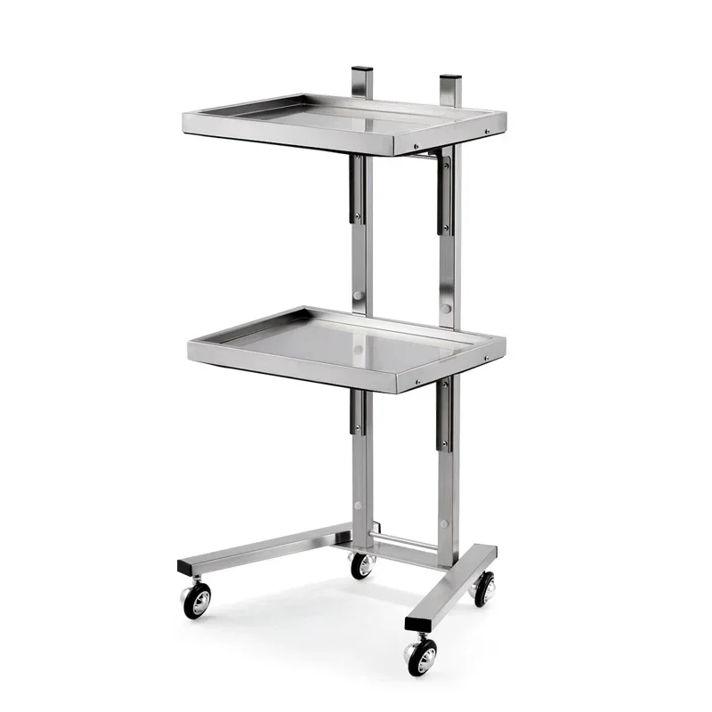 Stainless steel, trolley hair salon special barber shop perm, dyeing and hair extension tool cart folding trolley