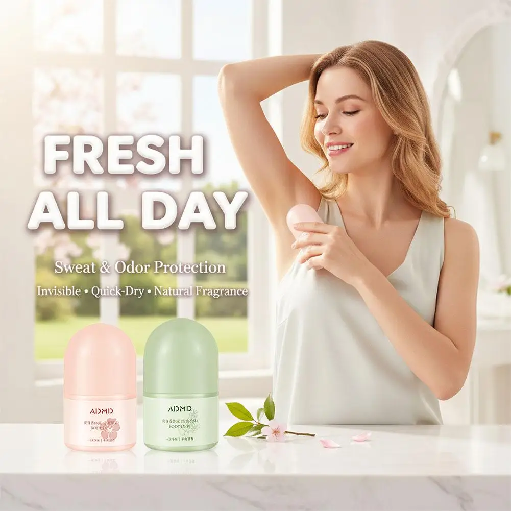 Anti Sweat Deodorant Roll 24H Long Lasting On Odor Elimination 2 Scents Wild Chrysanthemum Snow Mountain Pine Forest Fast Drying