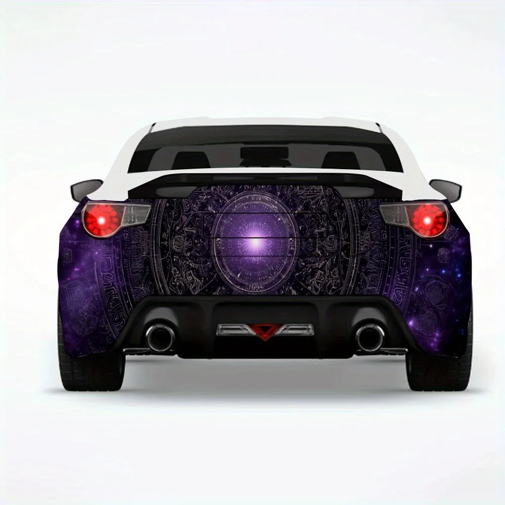 

Mysterious Purple Magic Circle Car Sticker, Vinyl Decal for Car Rear, Waterproof Self-Adhesive Vinyl Stickers for Vehicle Tail a