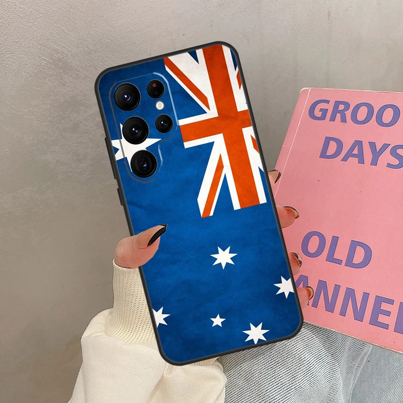 Australia Flag For Samsung Galaxy S22 S23 Ultra S21 FE Note 10 20 Ultra S8 S9 S10 Plus S20 FE Phone Case