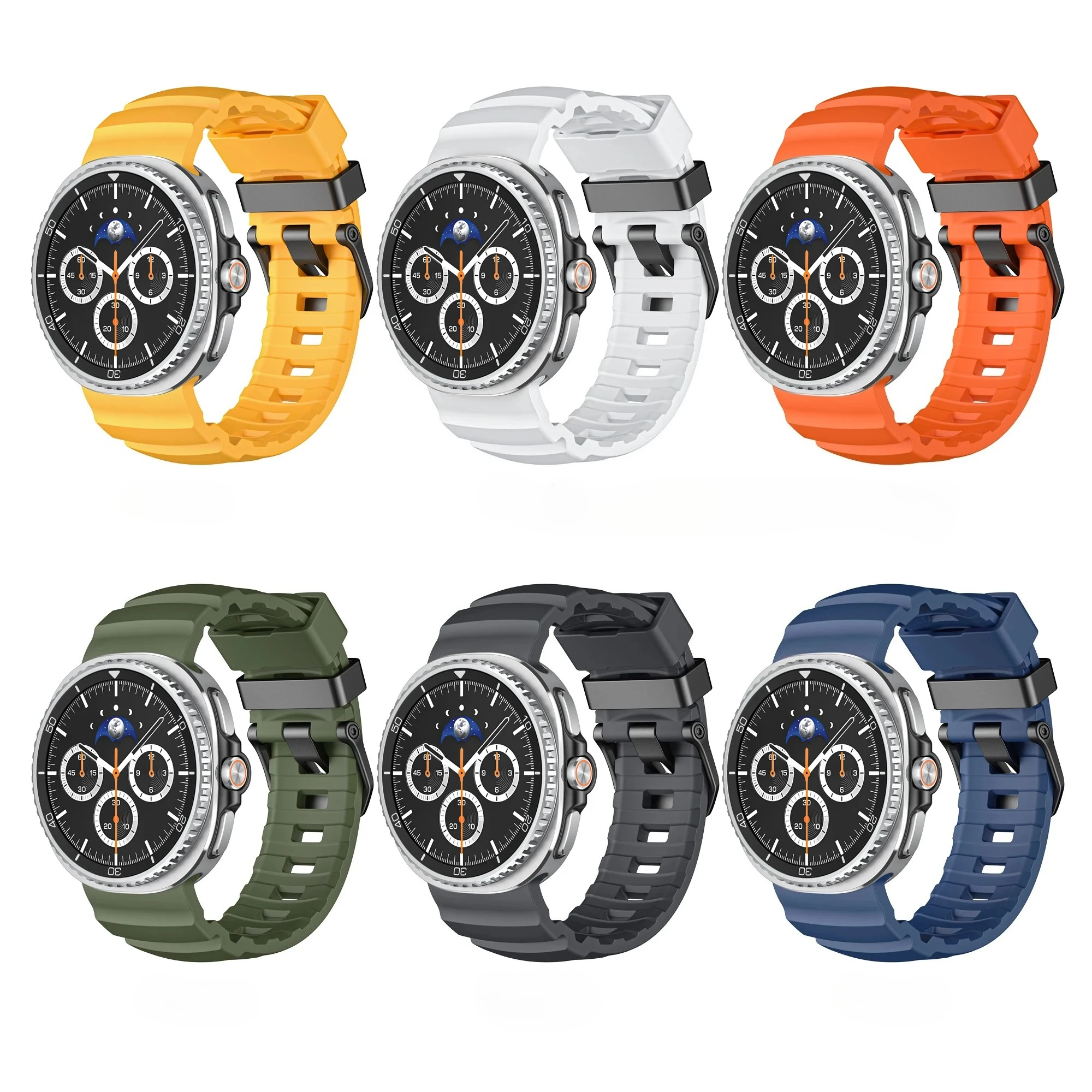 Trail-Silikonarmband für Samsung Galaxy Watch 8 Classic 46 mm. Original-Schnittstellen-Ersatzband für Galaxy Watch 8 40 mm 44 mm