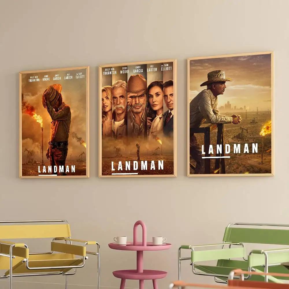 ملصق لاندمان من المسلسلات التلفزيونية يطبع ذاتي اللصق للمنزل مناسب لتزيين غرفة المعيشة #4