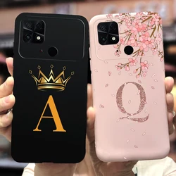 For Xiaomi Poco C40 Case Cute Crown Letters Cover 6.71'' Soft Silicone Phone Cases For Xiaomi Poco C40 C 40 PocoC40 Cover Bumper