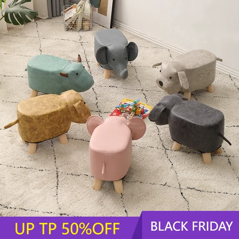 Knee Child Wooden Chairs Rabbit Dining Seat Kids Wood Seat Tables Nordic Baby Chair Toddler Teddy Chaise Enfant Room Furniture