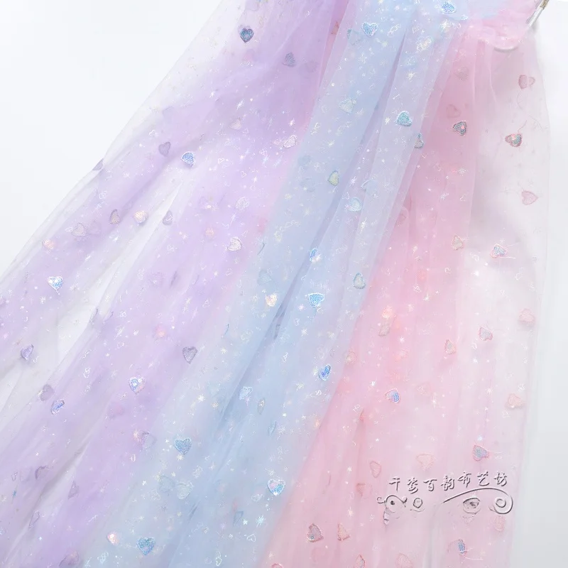 

Пышная юбка Fairy T Princ для девочек, ткань с сердечками, сетка с блестками, флуоресцентная сверкающая сетка для декора «сделай сам», Crts...