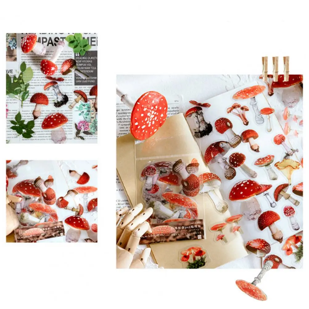 ชุดสติกเกอร์กันน้ำสำหรับสะสม40ชิ้นชุดสติกเกอร์รูปเห็ดดอกไม้สำหรับกระบอกน้ำโน้ตบุ๊คซองจดหมาย
