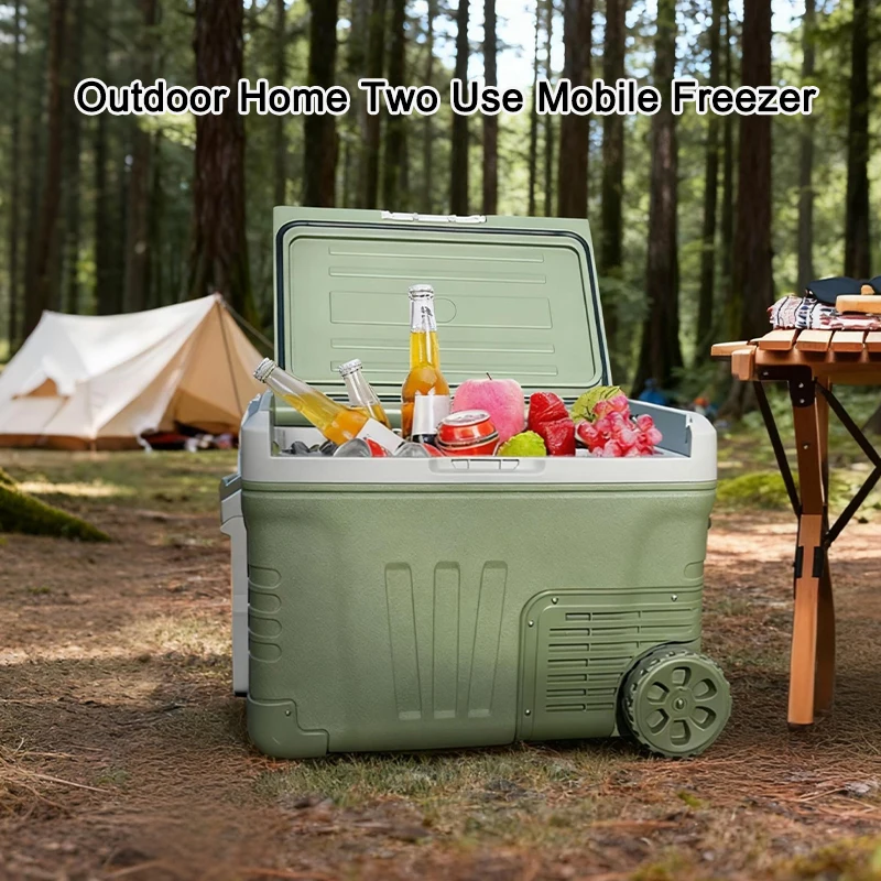 Car Refrigerator Freezer Portable Camping Fishing RV Travel Cold Storage Mobile Refrigerator Outdoor Home Two Use Mobile Freezer