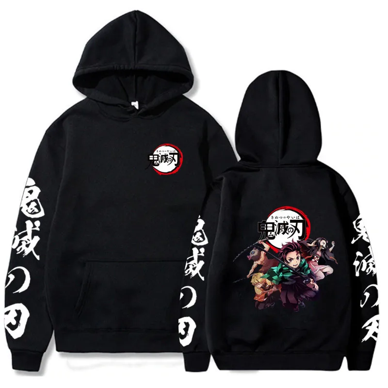 Anime Demon Slayer Character Impressions Hoodies Fashion Women's Clothing Casual Sports