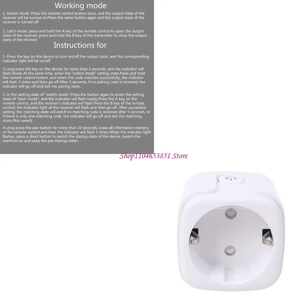 433mhz Wireless RF Remote Control Home Office for Smart WiFi Power Timer Socket