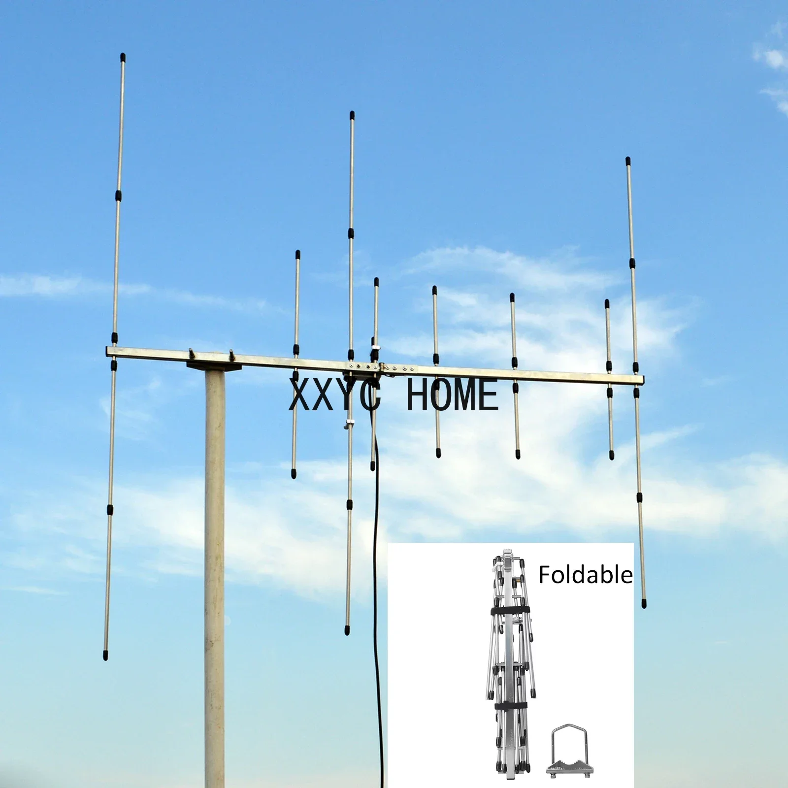 HYS Dual Band Yagi Antenna VHF UHF Base Station High Gain Outdoor Antenna for Baofeng Motorola Yaesu Retevis Radio Repeater