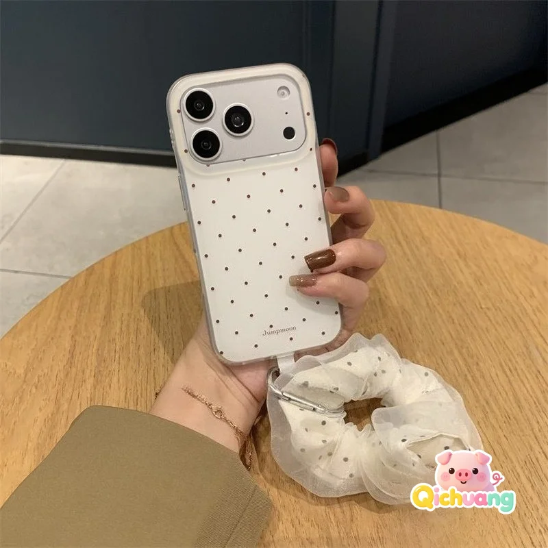 Elegant Polka Dot Phone Case For Samsung Galaxy A07 A06 A05S M05 F05 A04S A04E M04 F04 A03 Core A03S A02S F02S M02S M01S Casing