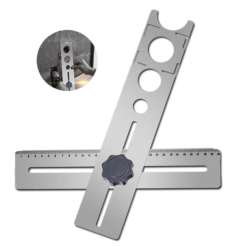 Ceramic Tile Hole Locator Portable Stainless Steel Hole Locator Universal DIY Marble Punching Tool For Ceramic Tile Tile Spacers