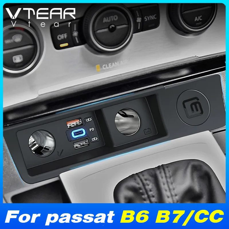 For Volkswagen VW Passat B6 B7 /Passat CC Car cigarett lighter splitter plug adapter Fast Charging Interior Product Accessories