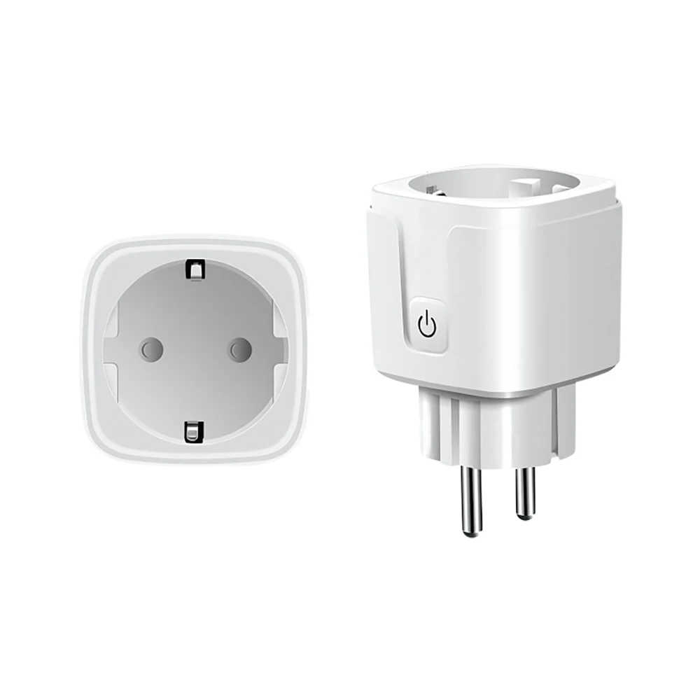 1pcs WIFI Smart Socket EU BS16A/20A AC100-240V 3680W WiFi Smart Plug Power Socket Smart Small Round Plug for Google Home Alice