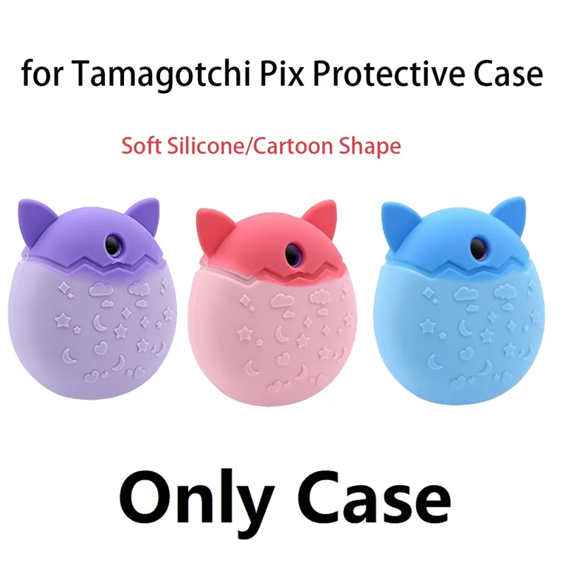 For Tamagotchi Pix Silicone Case Cover Virtual Electronic Pet Machine Cute Protective Cover Shell Waterproof