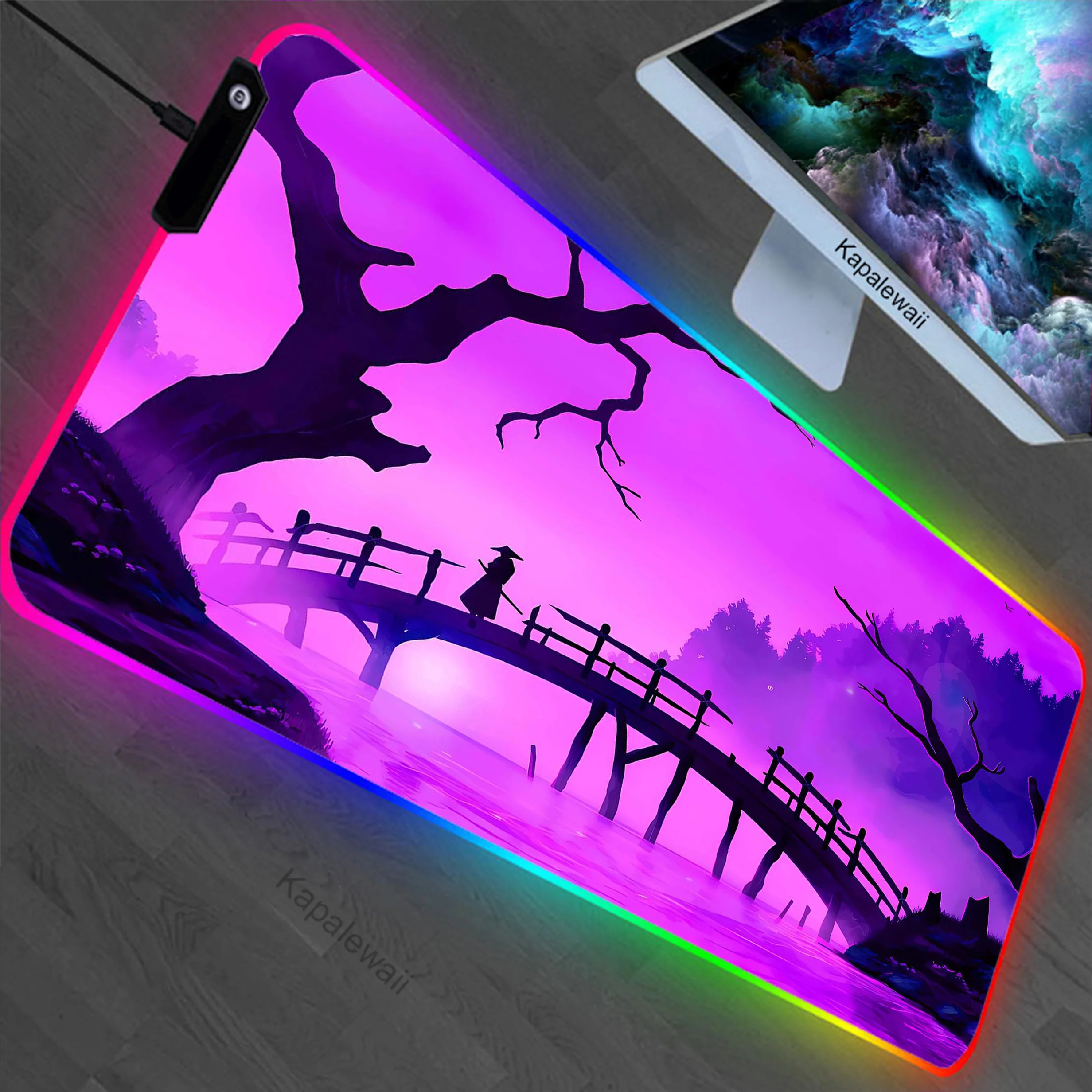 

Japanese Style RGB LED Gaming Mousepad Gamer Mousemat Mouse Mat Desk Pad XXL Mouse Pad Notebook Keyboard Mat Pc Tapis De Souris