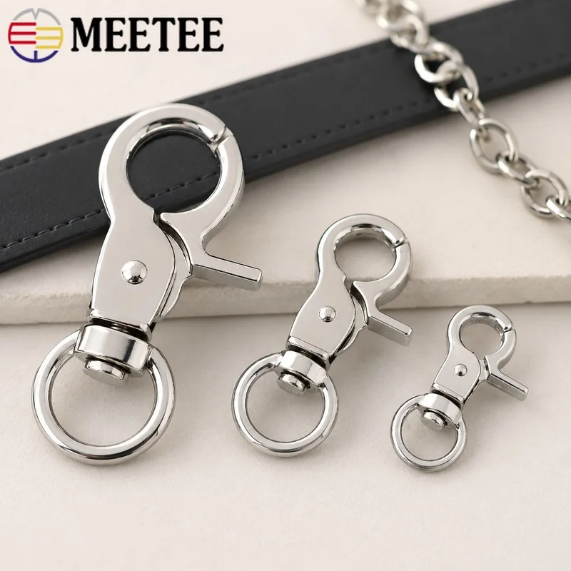 

10/20Pcs 10/13/18mm Metal Rotating Lobster Buckle Snap Hook Pet Collar Bag Strap Belt Keychain DIY Hardware Accessory Purses