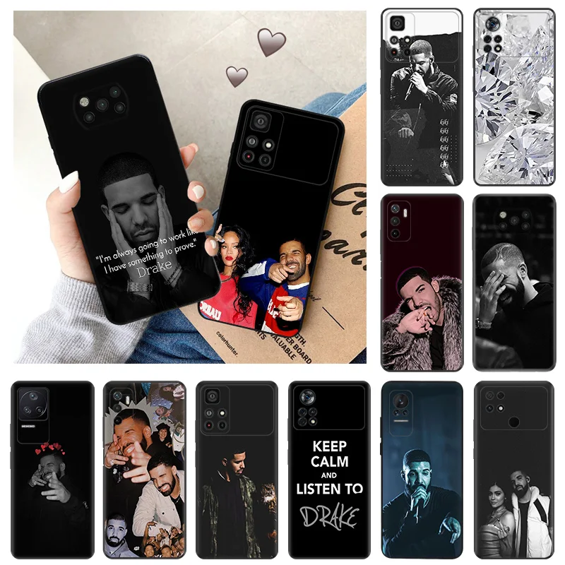 Soft Cases for Xiaomi Mi Poco X4 Pro F3 F4 GT F5 X3 X5 5G M4 M3 M5S C51 C50 C40 M5 Listen To Drake Black Phone Case Cover