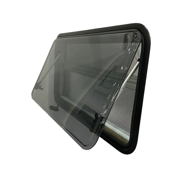 Certificated Camper Trailer Popup Camper Van Push-out Side Window 600x600mm with Mosquito Net and Blackout Blind Custom Sizes