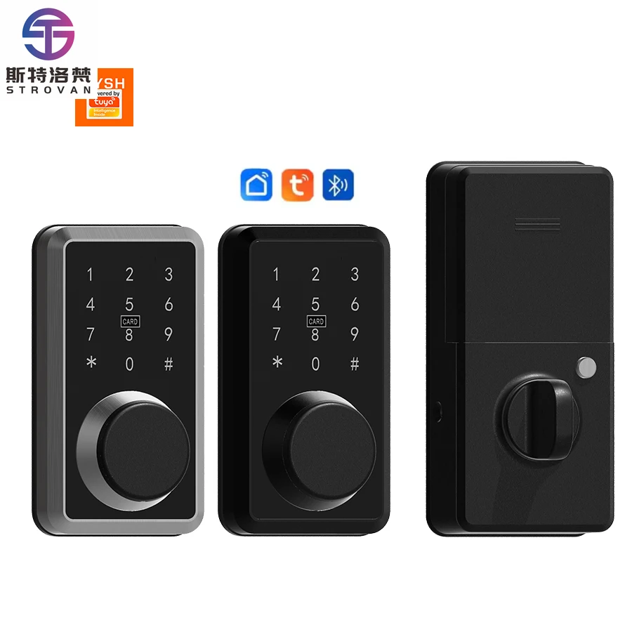 

STLF Smart Deadbolt Lock Tuya Ble Electronic Door Lock with Mobile App Smart Deadbolt Lock for Home Security