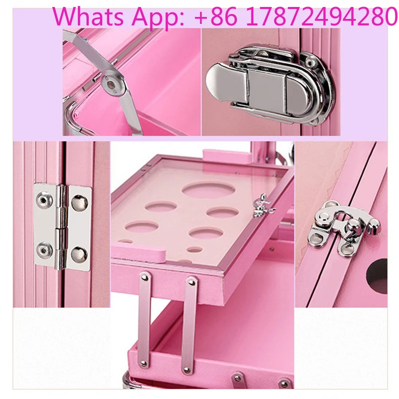 Professional With Led Light Makeup Box Large Mirror Bluetooth Music Music Makeup Artist With Makeup Toolbox