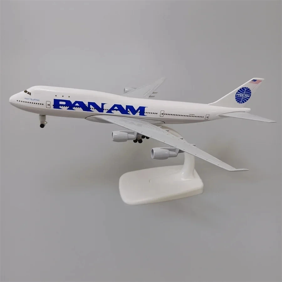 1:400 20cm Alloy Metal USA Air Pan American World Airways PAN AM Boeing 747 B747 Diecast Airplane Model Plane Aircraft w Wheels