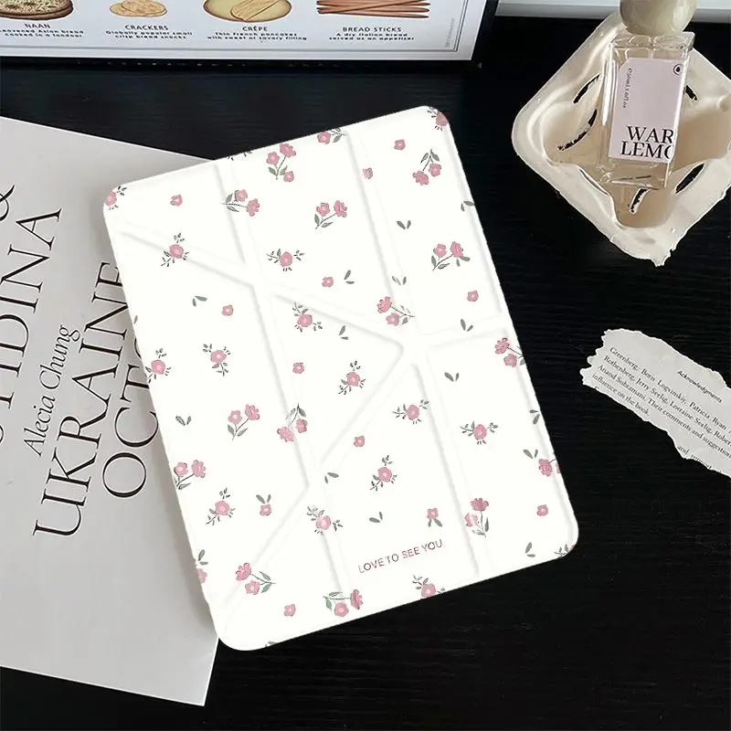Y-Shape 3 Fold Protective Case For iPad10.2 7/8/9th 4/5 10.9 iPad A16 2025 11th Air11/13 IPad Mini6 8.3 air3 10.5 Pro 11 2020