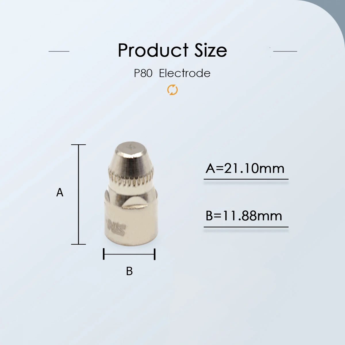 P80 Cutting CNC Electrode + Nozzle Tip 1.5mm 80A + Shield Cup for P-80 Plasma Cutting Torch Consumable (On Selection)