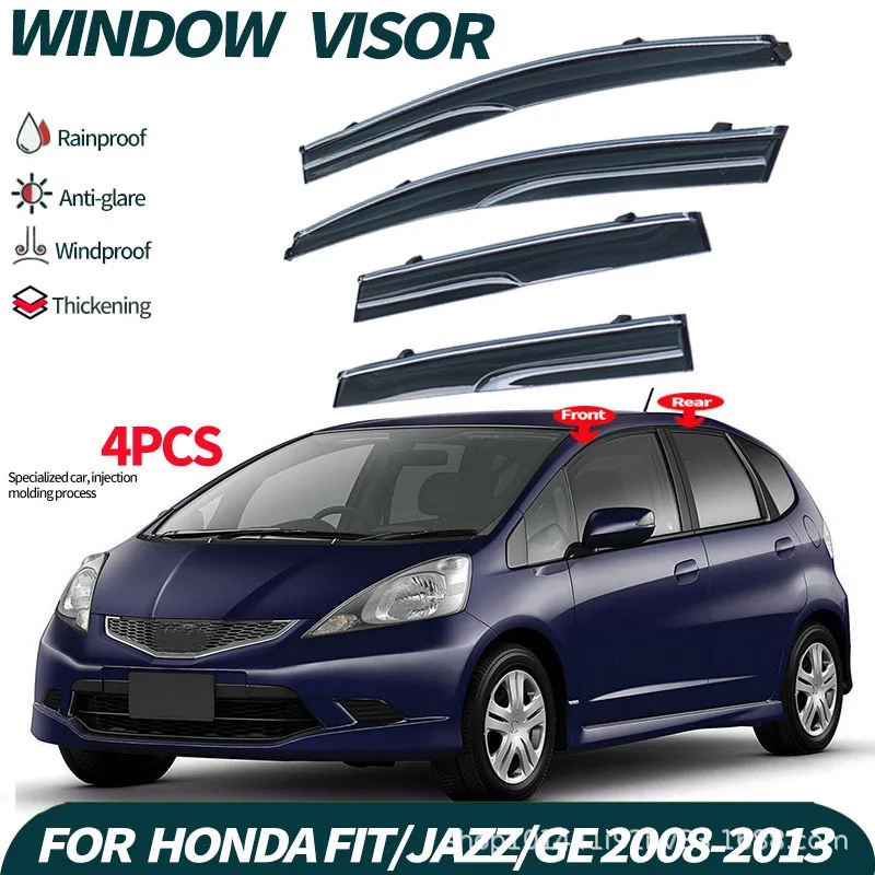 1 Set Honda Fit Jazz GE8 GE6 Window Visor Plastic