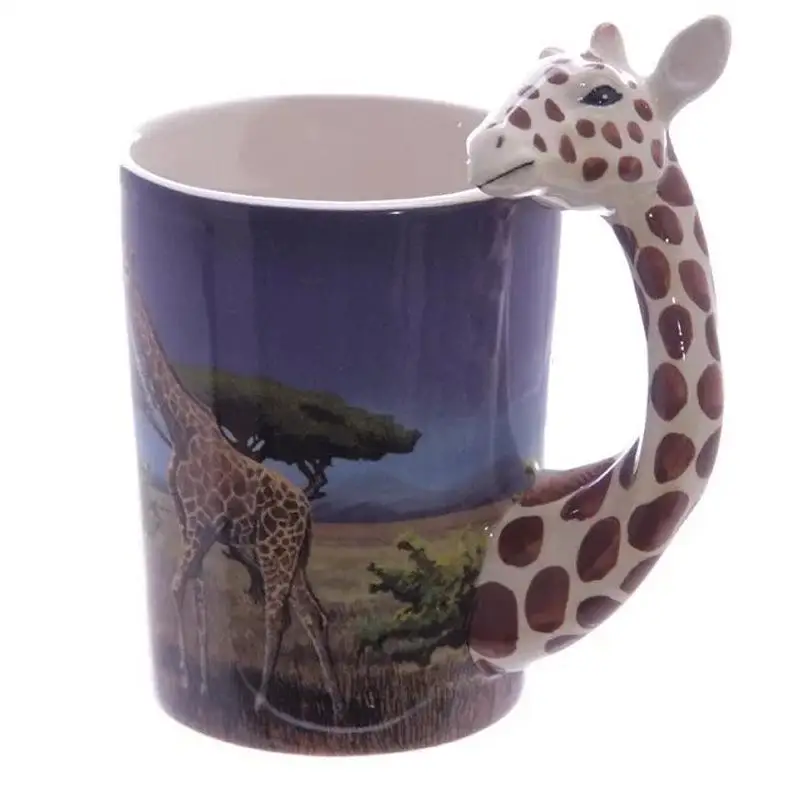 1Pc Stereo Bird Ceramic Mark Cup Hand Drawn 3D Animal Mugs