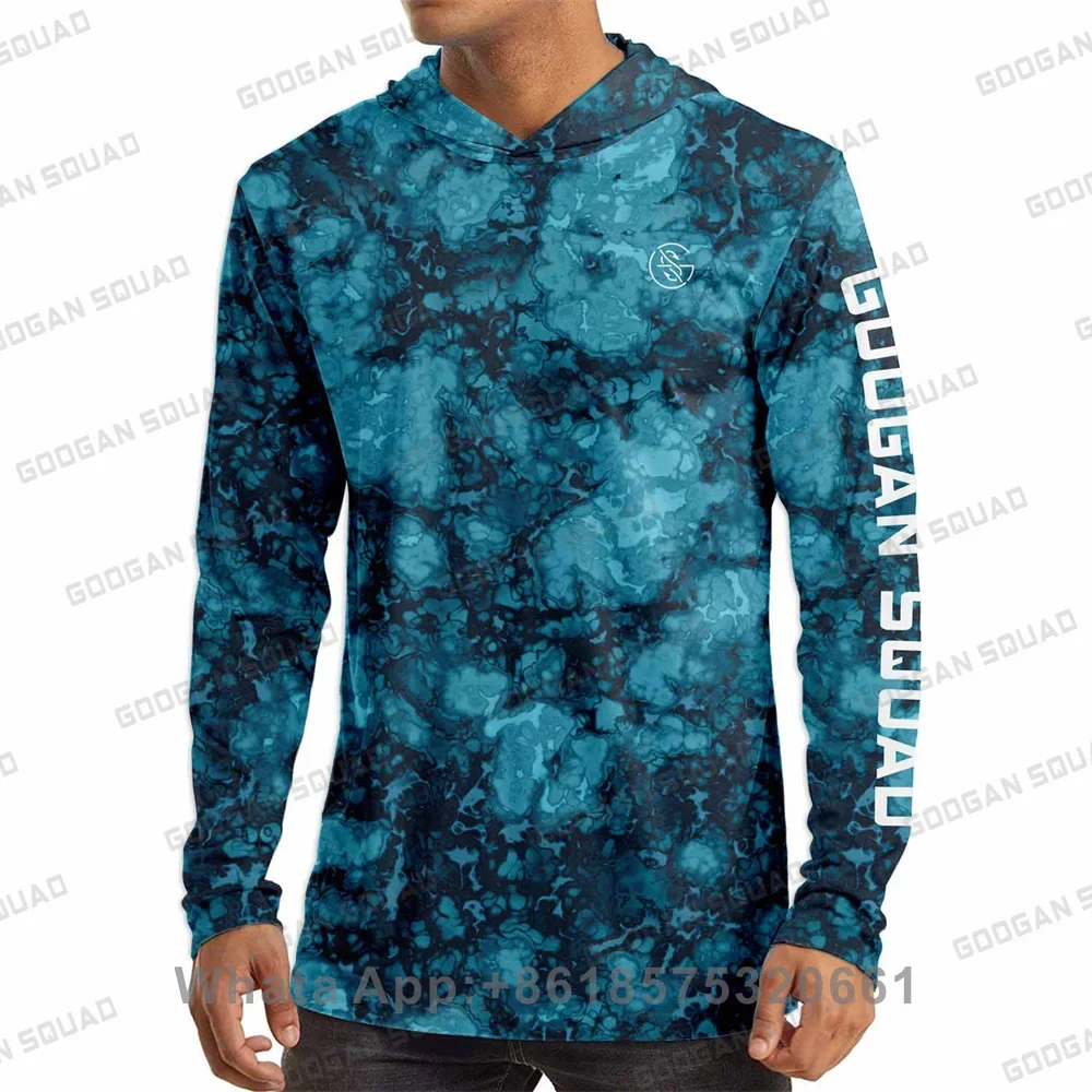GOOGAN SQUAD UPF 50+ Sun Protection Long Sleeve Hoodie Shirt SPF/UV T-Shirt for Running Fishing Hiking Workout Shirt view 4