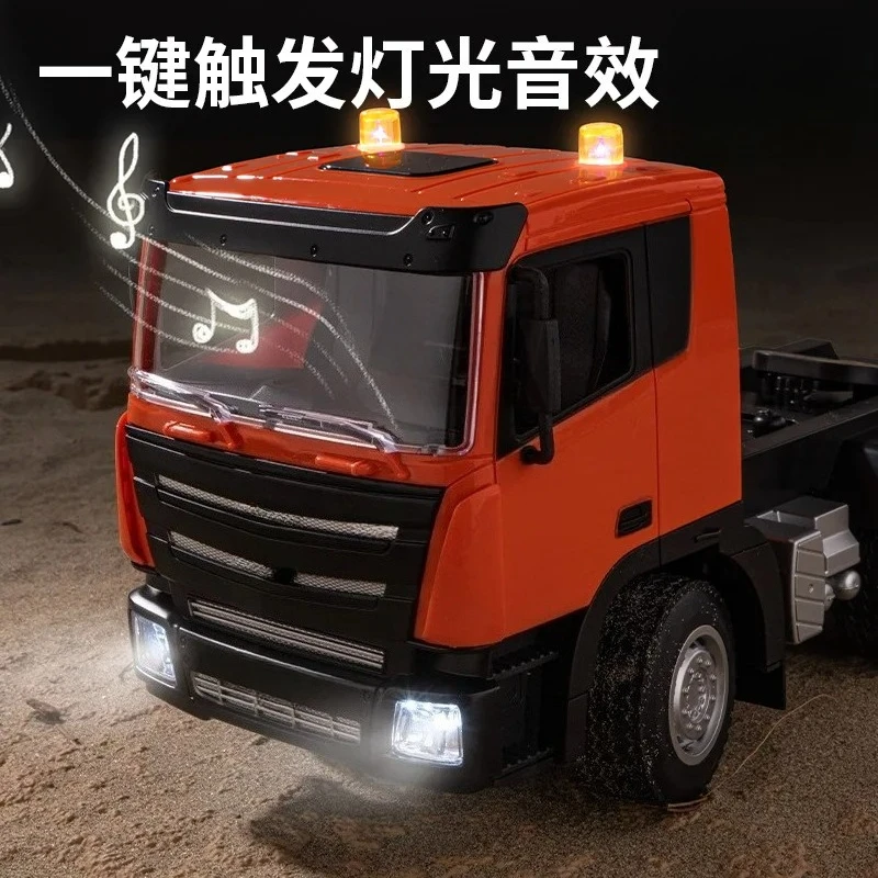 Flatbed Truck, Semi-trailer Tractor, Transporting Engineering Goods, Excavators