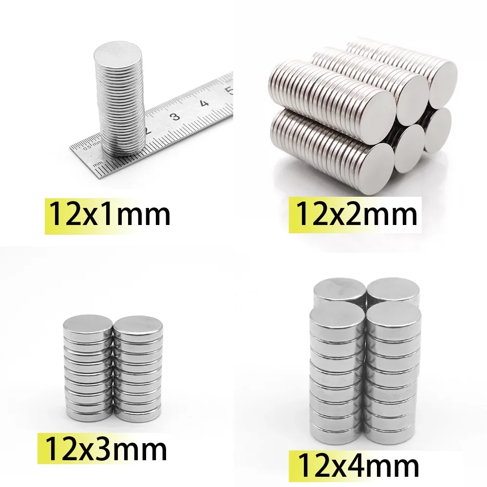 12x1 12x2 12x3 12x4 Magnet  Superpower10*10 N35 Neodymium Seach Magnets Nickle Coating Search Magnetic Fridge DIY POPULAR