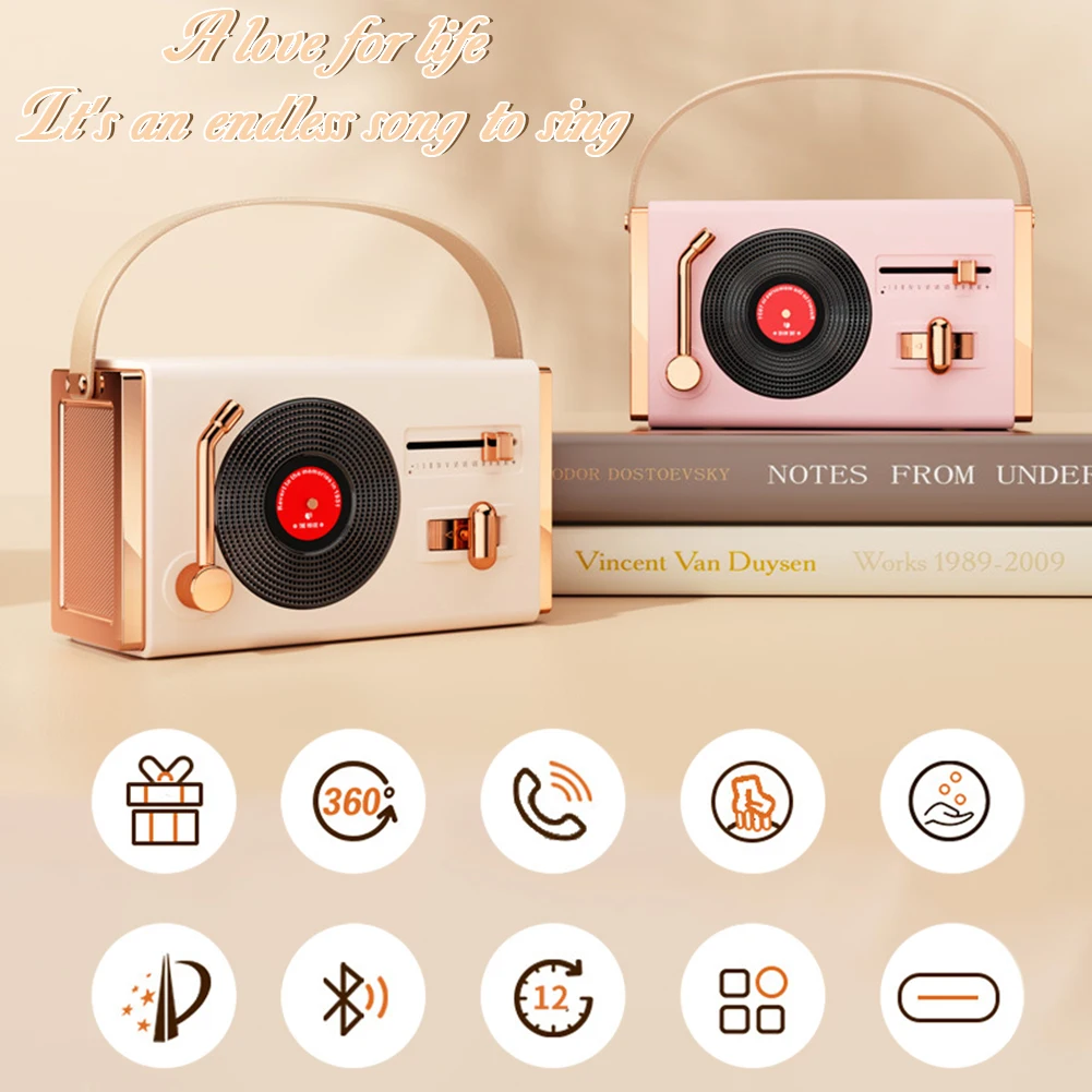 Altavoz Compatible con Bluetooth, sonido estéreo, recargable, para oficina