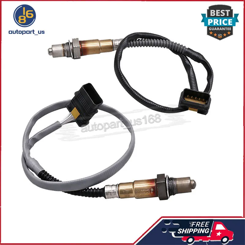 2Pcs Upstream & Downstream Oxygen Sensor O2 Sensor Lambda Sensor 11787589475 11787596908 For BMW E90 E91 E92 F30 E70 E71