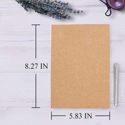 50/100/200pcs 21×14.8cm/8.2×5.8 in Kraft Paper Card paper, DIY Gift Packing Cardboard Paper Blank Postcard hand-drawn doodles ﻿