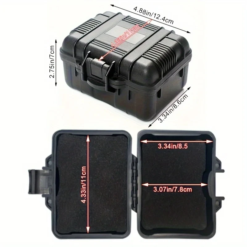 1pc Box With Anti-shock Foam - Can Be Used For Outdoor Storage Of Some Fragile Items, Cameras, Binoculars, Small Tools